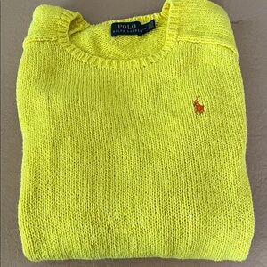 Polo by Ralph Lauren women Bright Yellow Crewneck Sweater